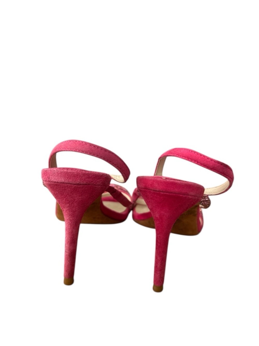 ANTONIO MELANI pink Crystal-Trim Slingback Heels - Picture 4 of 6